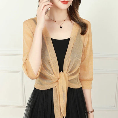 Women’s Sheer Chiffon Cropped Wrap Bolero