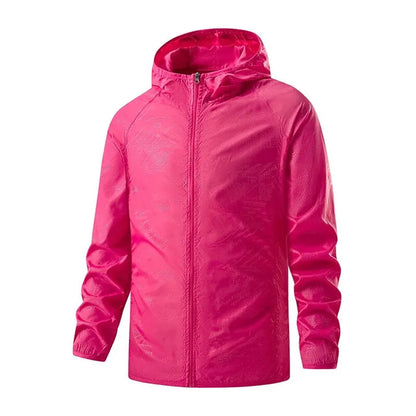 Unisex Lightweight Packable Water-Repellent Rain Jacket
