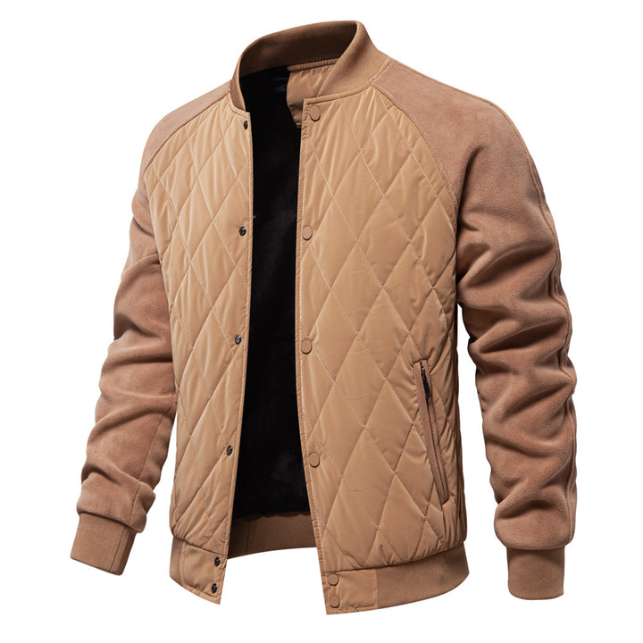 Men's Raglan Sleeve Snap-Button Bomber Coat