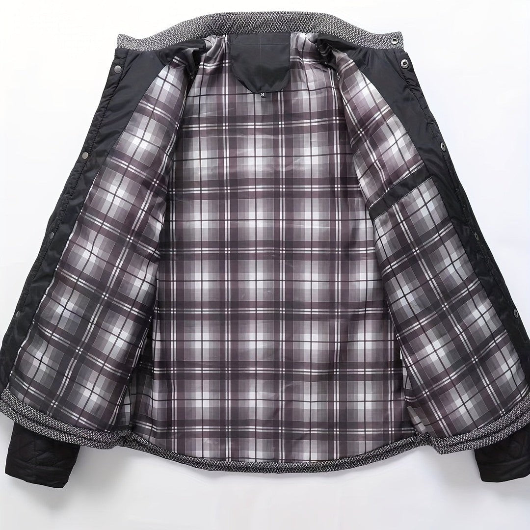 Men’s Quilted Stand-Collar Lightweight Winter Jacket