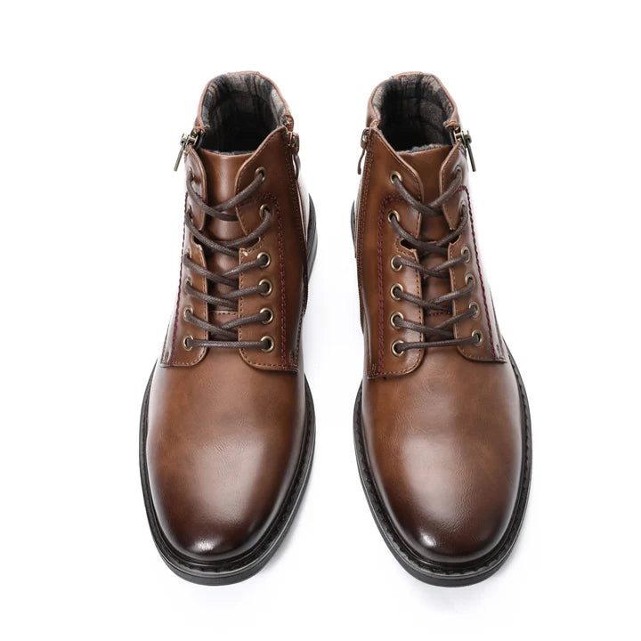Men’s Business Winter Boots with Round Toe and Medium Heel