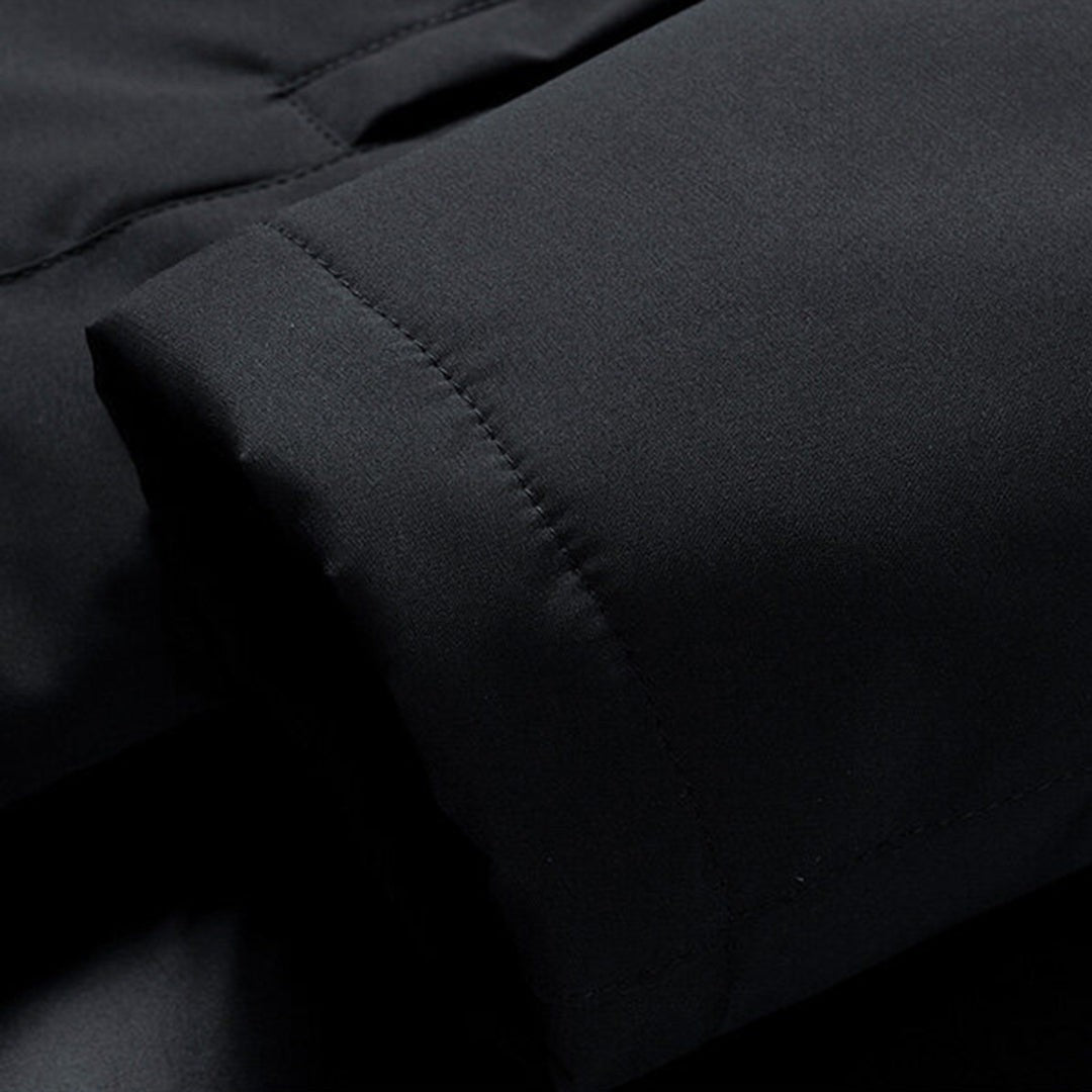 Men’s Longline Textured Wool-Look Notch-Lapel Coat