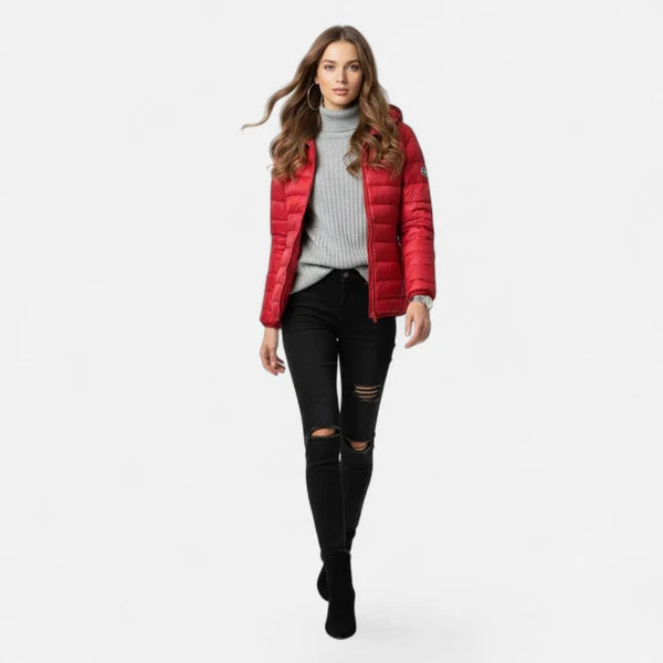 Women’s Lightweight Hooded Down Jacket with Streamlined Fit