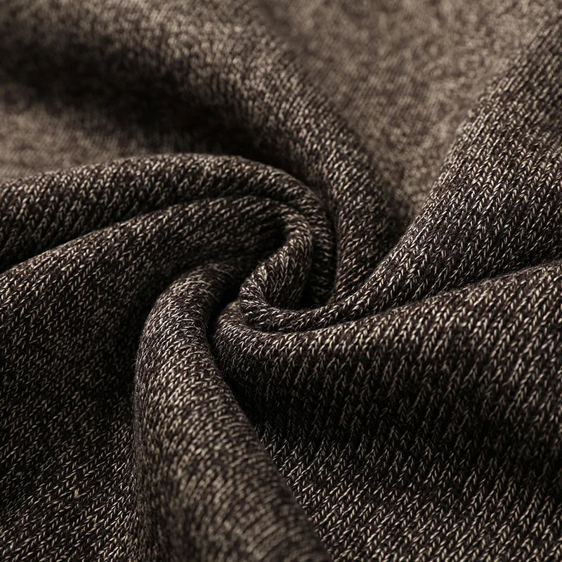 Men’s Contrast Panel Quarter-Zip High Collar Sweater