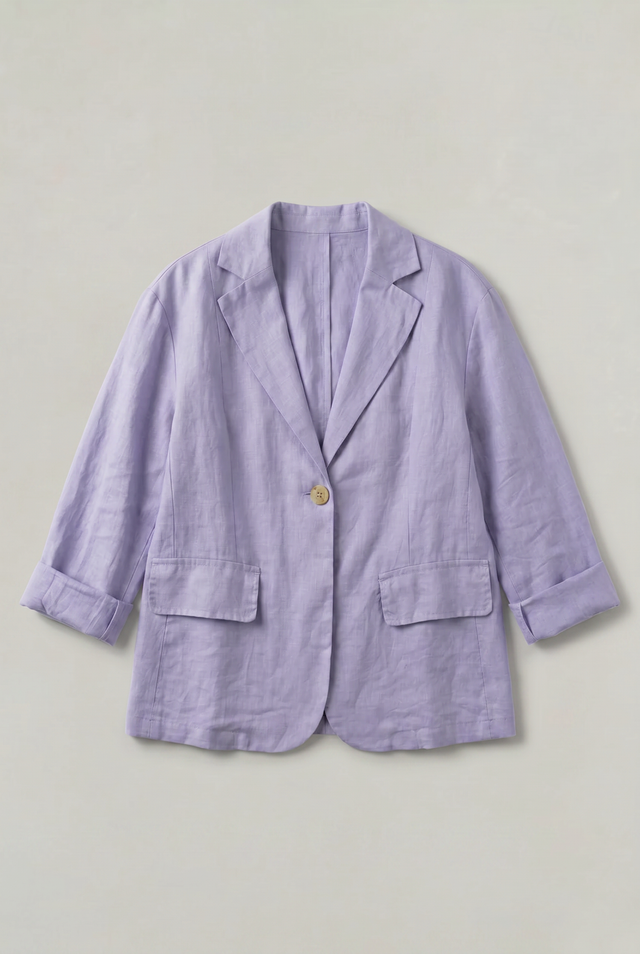 Women’s Relaxed Lightweight Cotton Blend Blazer