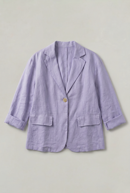 Women’s Relaxed Lightweight Cotton Blend Blazer