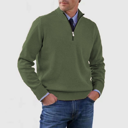 Men’s Soft Regular-Fit Zip-Up Pullover Sweater