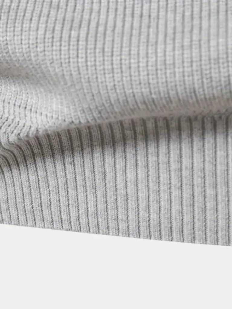 Men’s Embroidered Cotton Quarter-Zip Pullover