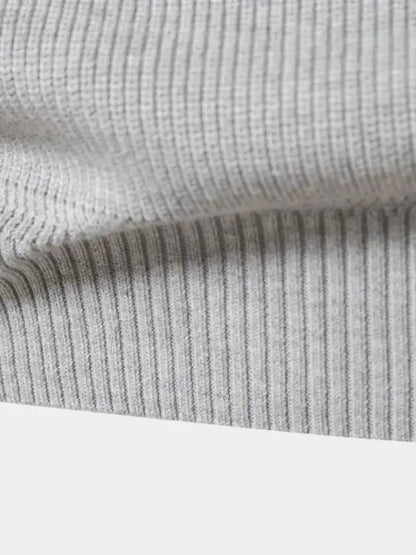 Men’s Embroidered Cotton Quarter-Zip Pullover