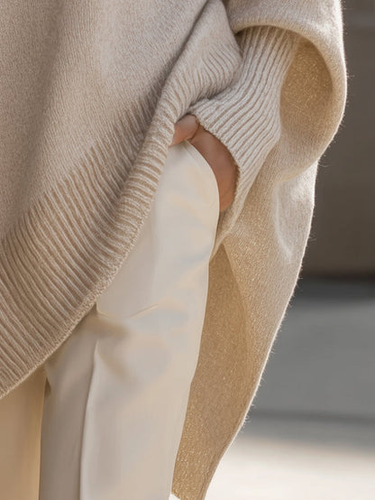 Women’s Oversized Relaxed Fit Stretch Knit Sweater