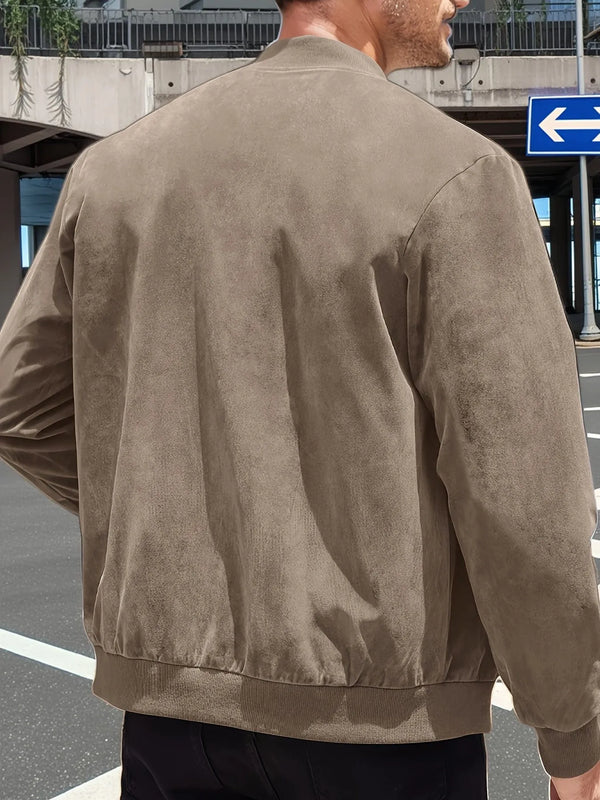 Men’s Tailored Zip-Front Utility Jacket
