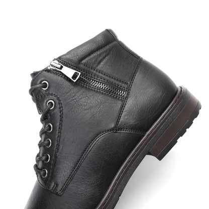 Men’s Business Winter Boots with Round Toe and Medium Heel