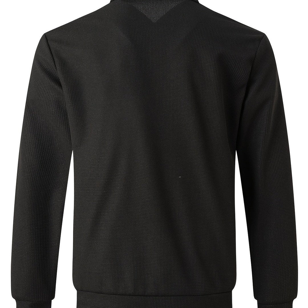 Men’s Textured Casual Full-Zip Everyday Jacket
