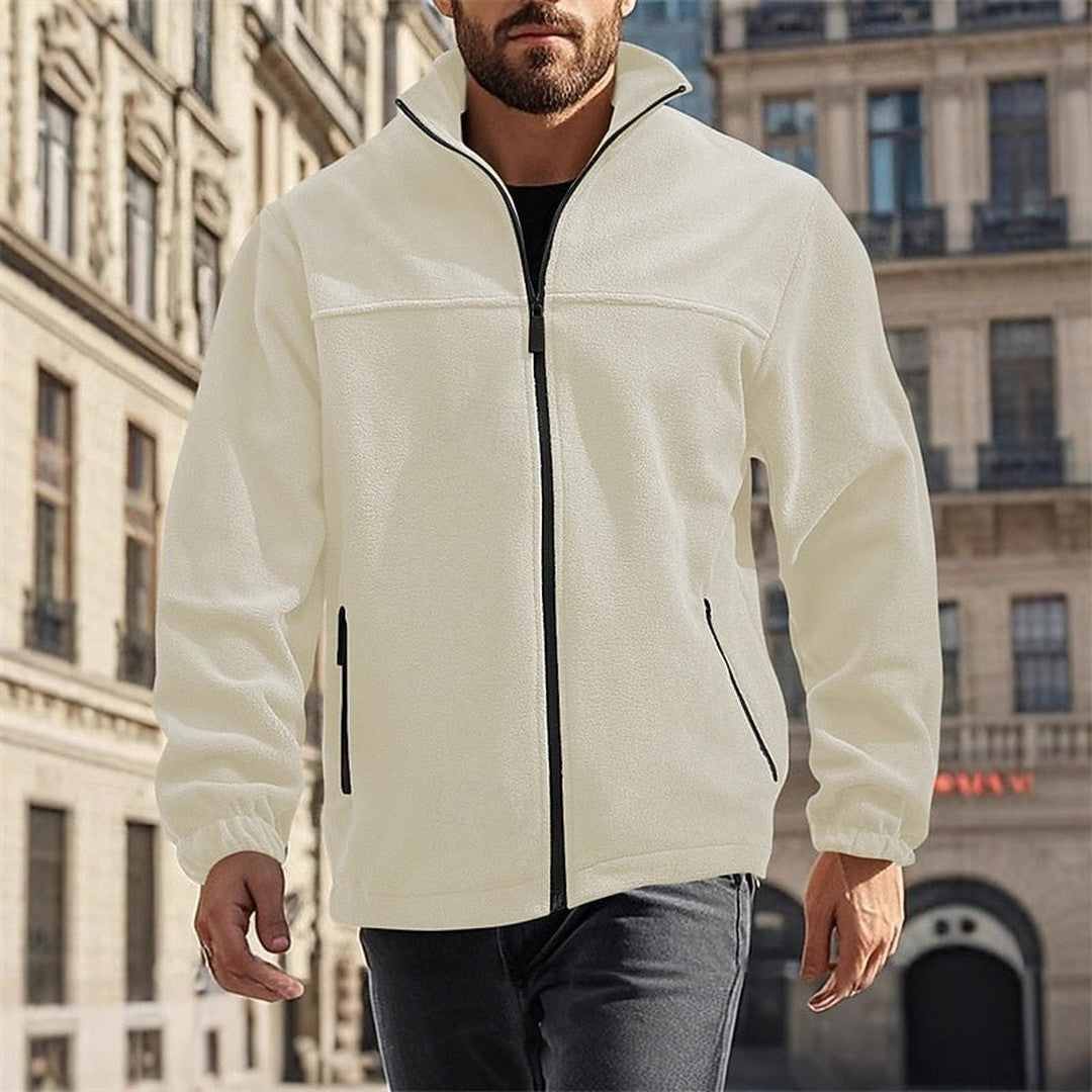 Men’s Essential Stand-Collar Full-Zip Casual Jacket