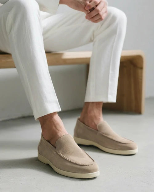 Men’s Soft Suede-Style Slip-On Loafers with Lightweight Sole