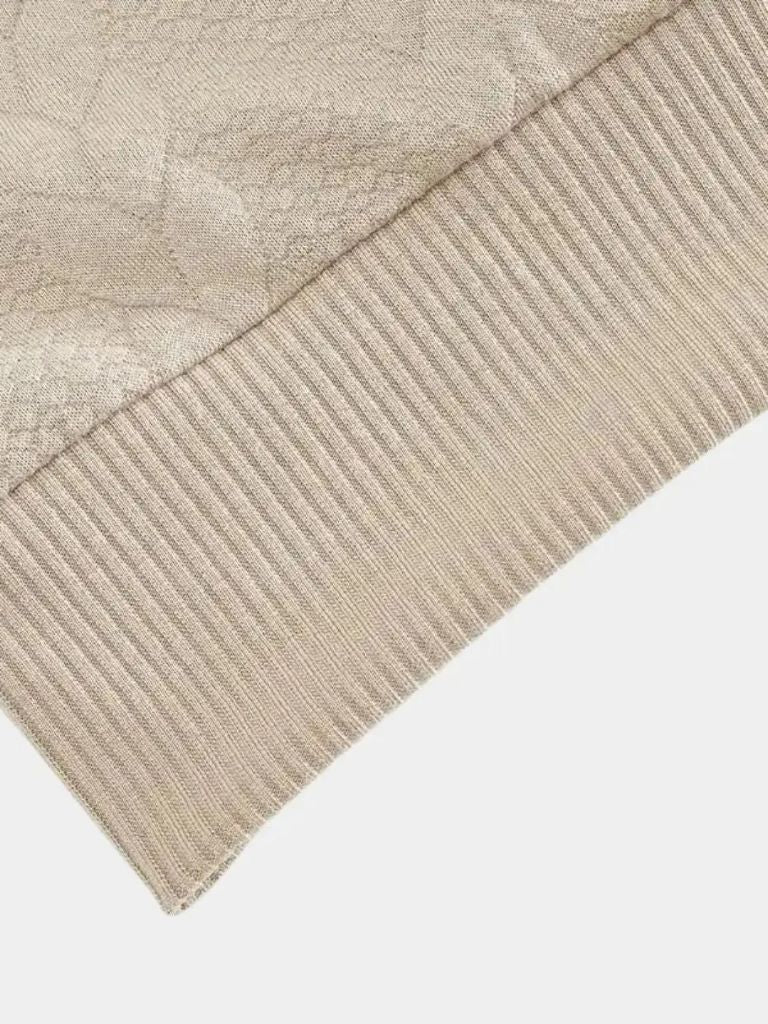 Men’s Embroidered Quarter-Zip Henley Knit Pullover