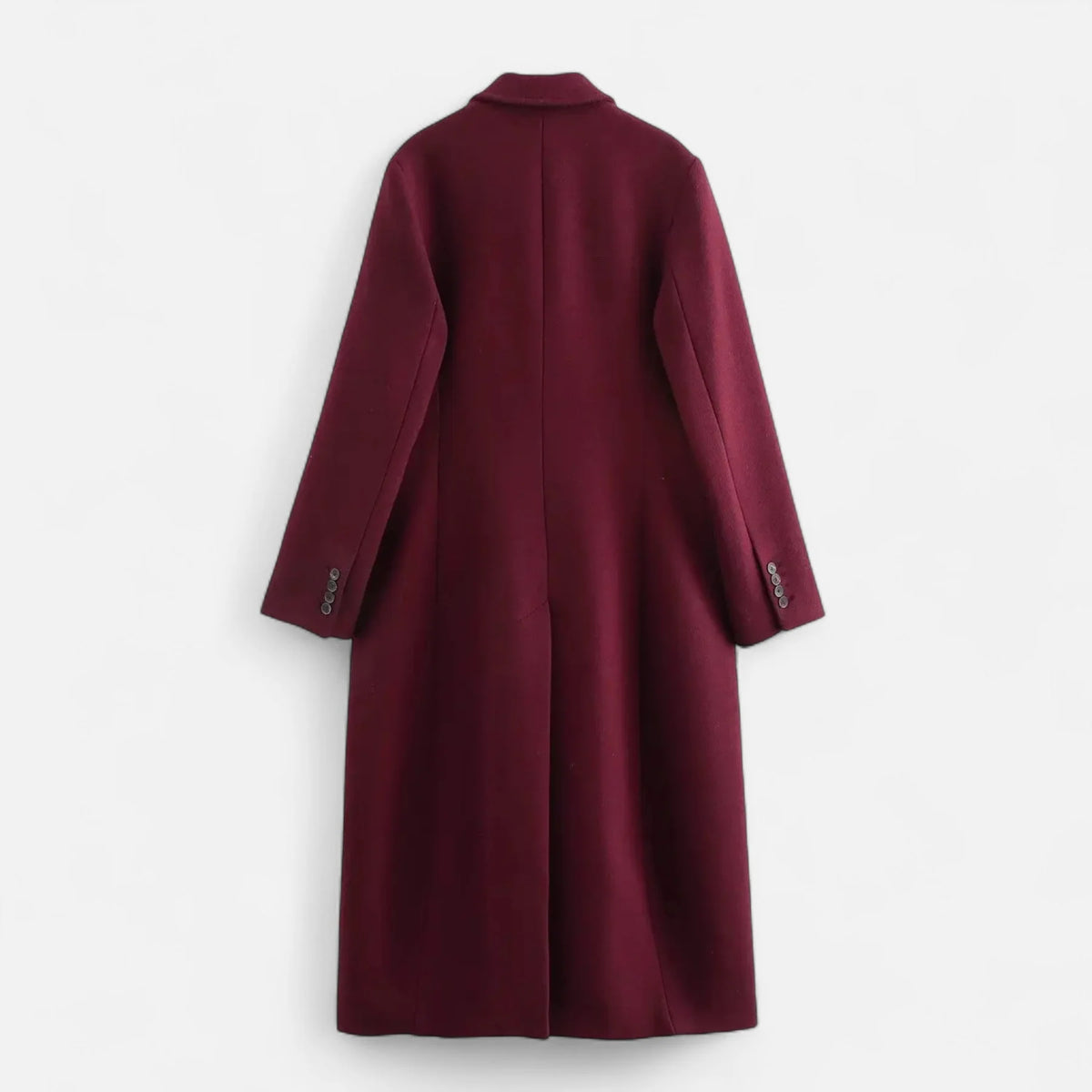 Women’s Classic Double-Breasted Trench Coat with Lapel Collar