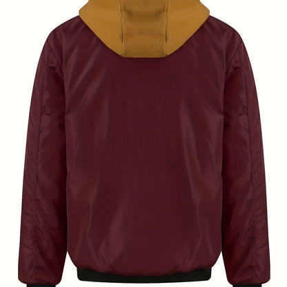 Men’s Warm-Lined Hooded Full-Zip Winter Jacket