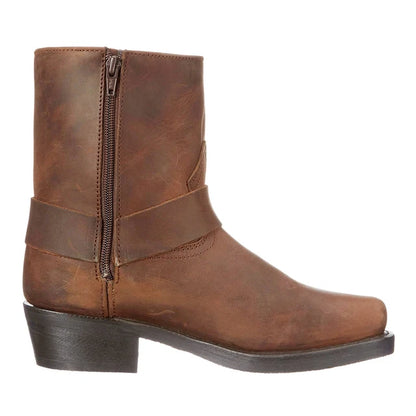Men’s Rugged Harness Boots with Classic Buckle Strap