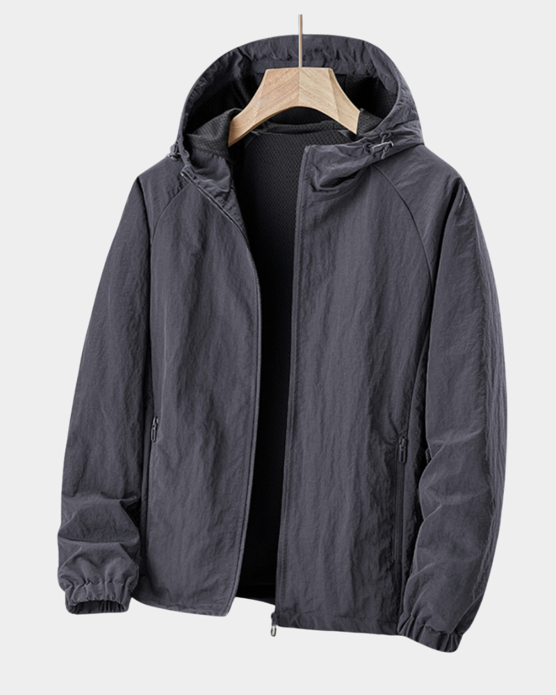 Men’s Lightweight Hooded Water-Repellent Windbreaker