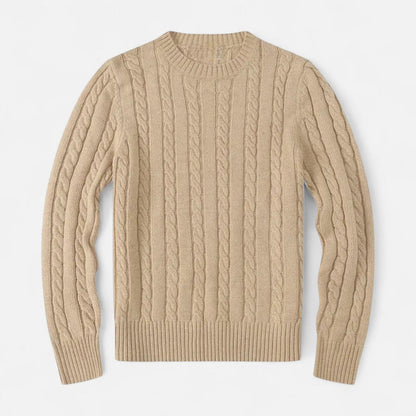 Men’s Soft Cotton-Blend Classic Crew Neck Sweater