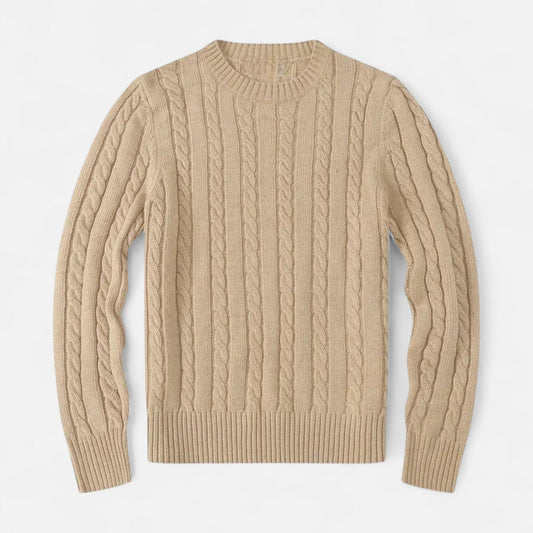 Men’s Soft Cotton-Blend Classic Crew Neck Sweater