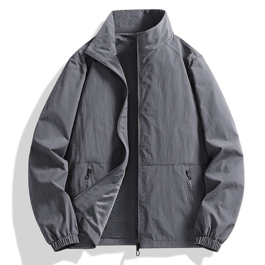 Men's Lightweight Stand-Collar Zip Jacket
