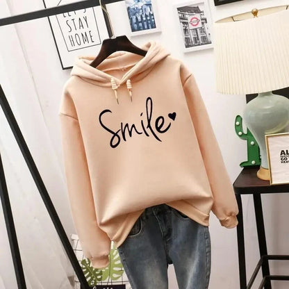 Women’s Relaxed Oversized Printed Pullover Hoodie with Drawstring Hood