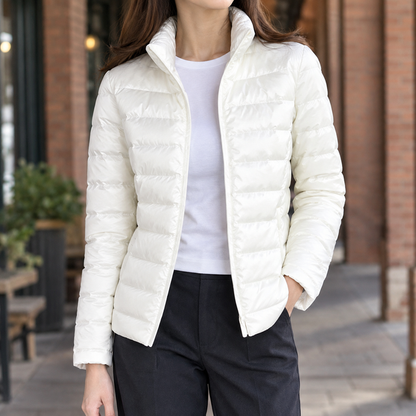 Women’s Lightweight Cashmere-Filled Quilted Puffer Jacket