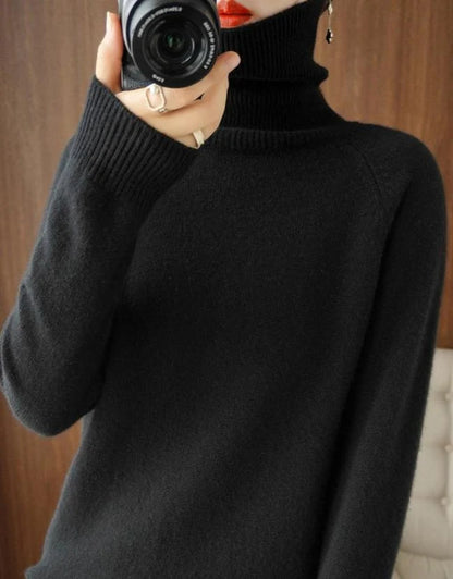 Women’s Pure Cashmere Classic Knit Sweater for Cool Weather