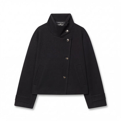 Women’s Elegant Stand Collar Wool Jacket