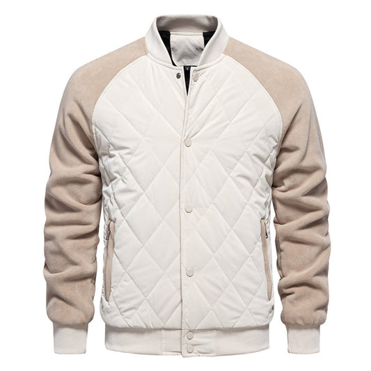 Men's Raglan Sleeve Snap-Button Bomber Coat