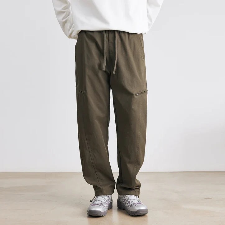 Men’s Lightweight Tapered Utility Trousers with Side Pockets