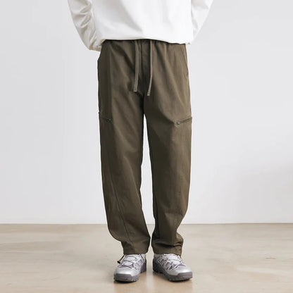 Men’s Lightweight Tapered Utility Trousers with Side Pockets