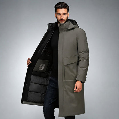 Men’s Longline Hooded Winter Parka