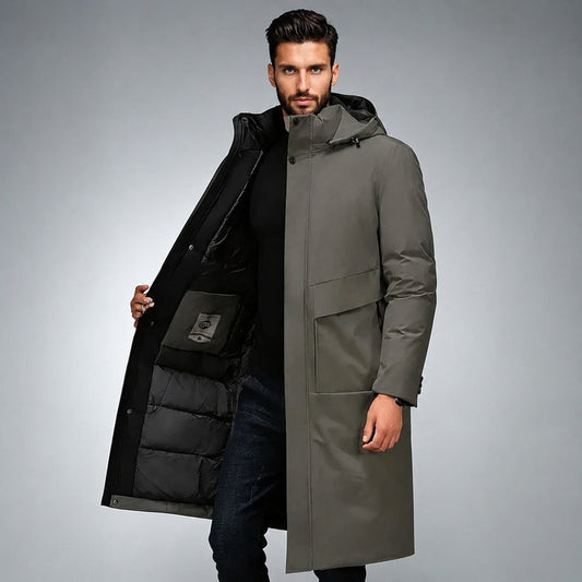Men’s Longline Hooded Winter Parka