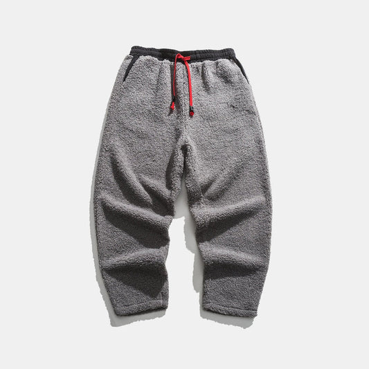 Men’s Soft Fleece Relaxed Pants with Drawstring Waist