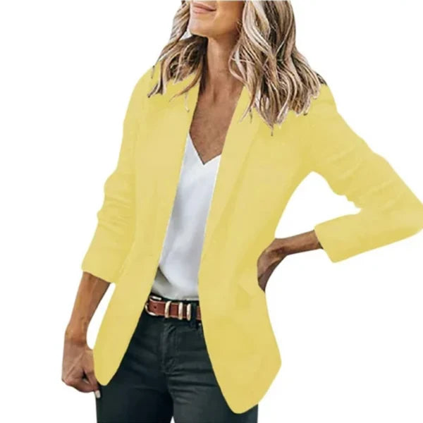 Women’s Lightweight Open-Front Blazer with Tailored Lapels