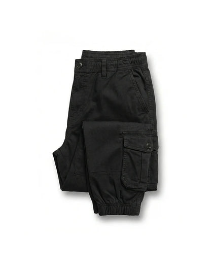 Men’s Slim-Fit Utility Cargo Pants with Elastic Cuffs