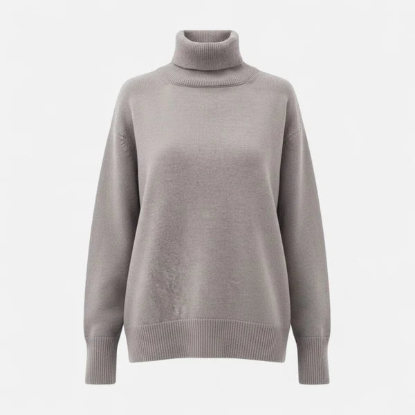 Women’s Oversized Thick Knit Turtleneck Sweater for Winter