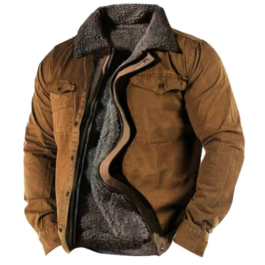 Men's Fleece-Collar Winter Jacket