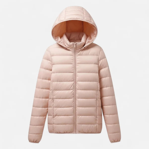 Women’s Lightweight Hooded Down Jacket with Streamlined Fit
