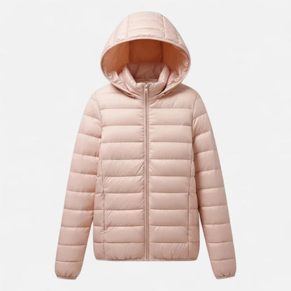 Women’s Lightweight Hooded Down Jacket with Streamlined Fit