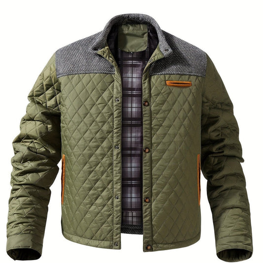 Men’s Quilted Stand-Collar Lightweight Winter Jacket