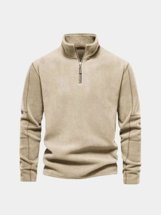 Men’s Refined Mock Neck Quarter-Zip Knit Pullover