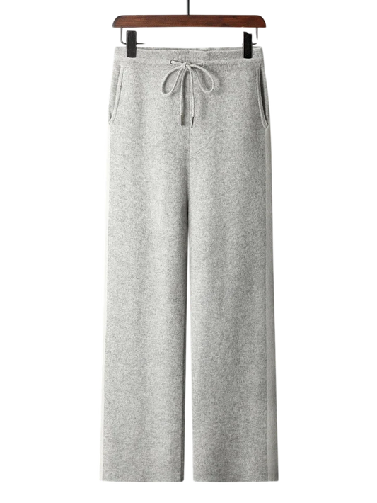 Men’s Tailored Heathered Wool Trousers with Adjustable Waist