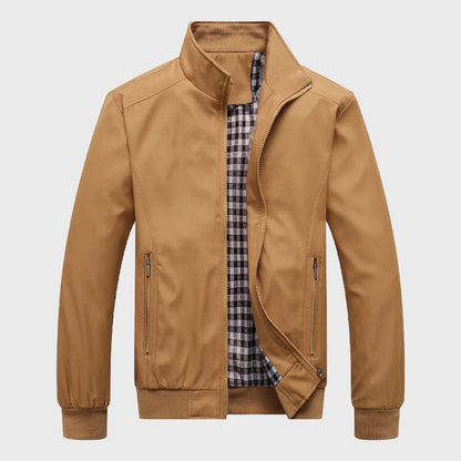 Men’s Streamlined Slim-Fit Stand Collar Bomber Jacket