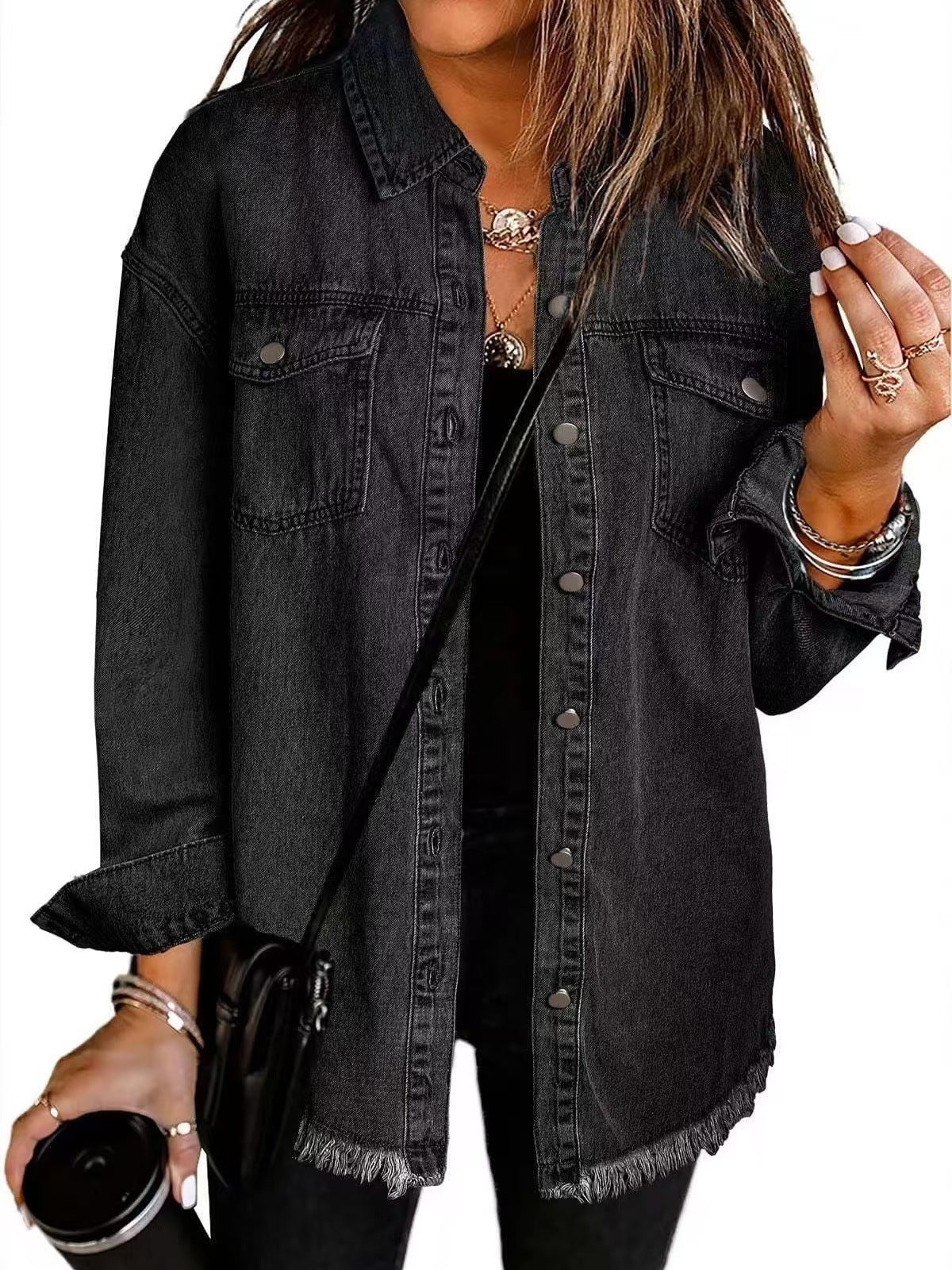 Women's Classic Denim Layer Jacket with Relaxed Everyday Style