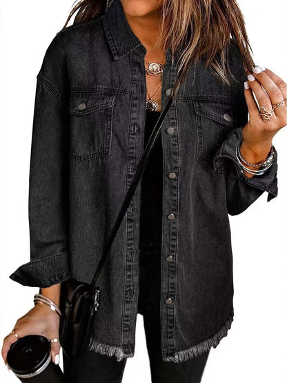 Women's Classic Denim Layer Jacket with Relaxed Everyday Style