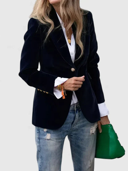 Women’s Tailored Blazer with Classic Silhouette for Business and Casual Wear